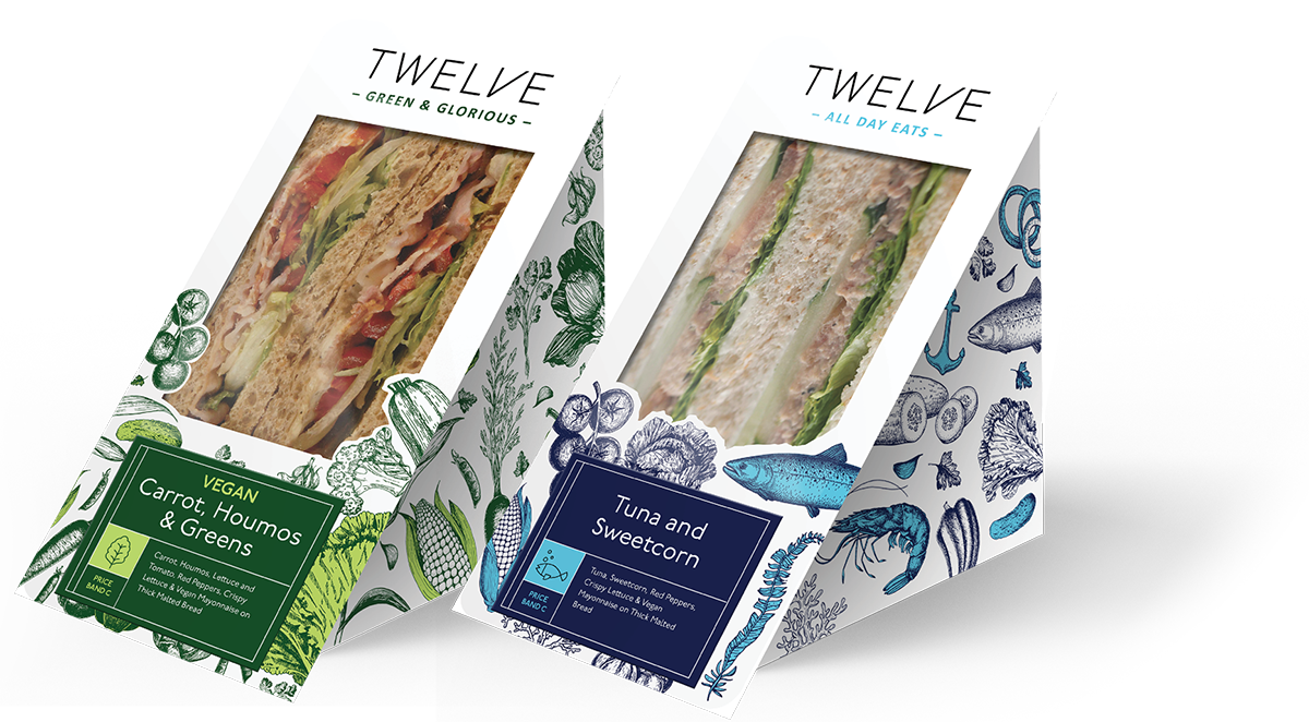 twelve sandwiches